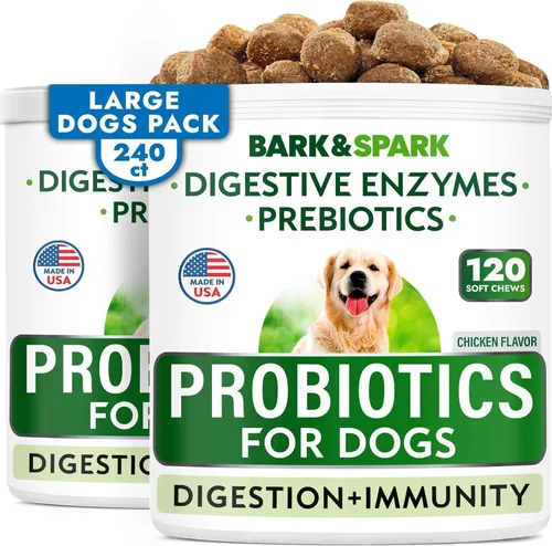 Vista 16 de BARK&SPARK Masticables sin caca para perros, coprofagia y disuasorio para comer heces con probióticos, enzimas digestivas y apoyo para el aliento