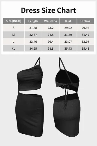 Vista 4 de Vestido corto de verano 2023 para mujer, fruncido, entallado, con un hombro, sin mangas, para club, fiesta, cóctel
