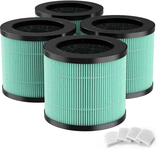 Vista 8 de Paquete de 2 filtros de repuesto TPAP002 compatibles con purificador TOPPIN TPAP002 Comfy Air C1, parte # TPFF002, filtros 4 en 1