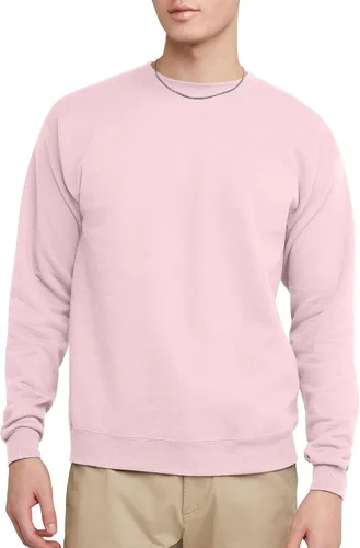 Vista 34 de Hanes Men's Sweatshirt, EcoSmart Fleece Crewneck Sweatshirt, Big & Tall Available, 1 or 2-Pack Marrón (Army Brown)
