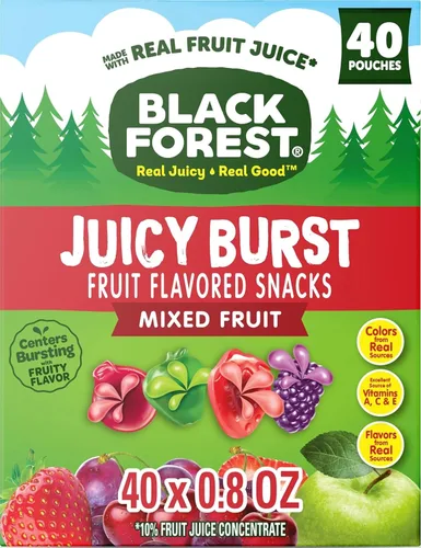 Vista 15 de Black Forest, Juicy Burst, bocadillos con sabor a frutas, sabores de frutas mixtas, una explosión jugosa de sabores naturales, hechos con jugo