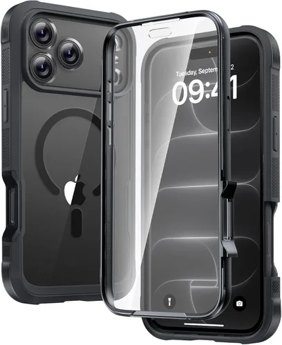 Vista 148 de Carcasa Diaclara diseñada para iPhone 12/12 Pro, carcasa completa resistente con protector de pantalla táctil y antiarañazos integrado, carcasa Azul