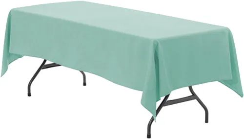 Vista 42 de Your Chair Covers - Mantel rectangular de poliéster sin costuras de alta calidad de 60 pulgadas de ancho x 102 pulgadas de largo - Negro - Mantel