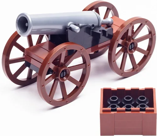 Vista 8 de Medieval Warfare Cannon 2, paquete de armas militares, figuras de soldados de juguete, minifigura de juguete compatible con las principales marcas