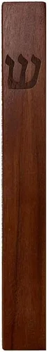 Vista 17 de Funda de madera para mezuzá con pergamino para puerta, diseño moderno/tradicional, fácil de despegar y pegar, funda de mezuzá para el hogar Roble +