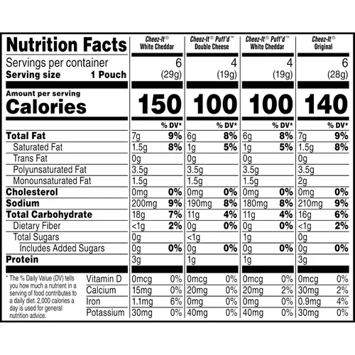 Vista 8 de Cheez-It - Galletas de queso horneadas, galletas saladas para merienda, paquete de variedad para oficina y niños, caja de 17.72 onzas (20 sobres)