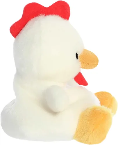 Vista 4 de Aurora Adorable animal de peluche Palm Pals Cooper Chicken, divertido peluche coleccionable para niños y adultos, perfecto para decorar habitaciones