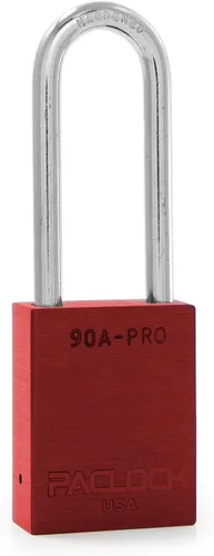 Vista 71 de PACLOCK Candado de la serie 90A-PRO, compre American Act obediente, aluminio anodizado marrón, cilindro de 7 pines de alta seguridad con 1 llave por