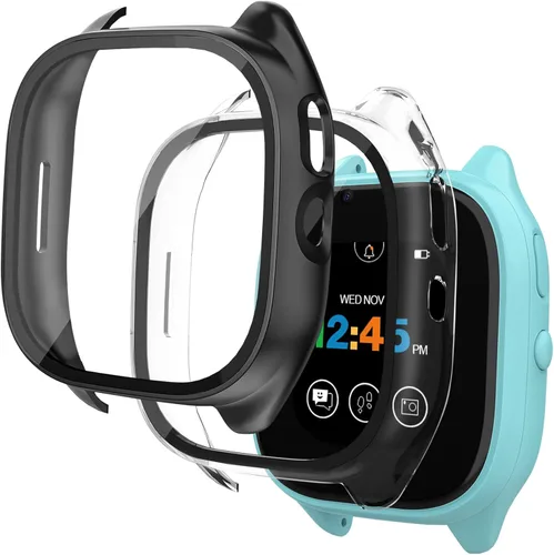 Vista 17 de Kuaguozhe [Paquete de 2 protectores de pantalla compatibles con Gizmo Watch 2, vidrio templado, transparente + azul]