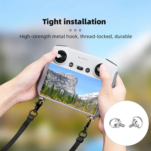 Vista 3 de Correa para el cuello ajustable para DJI RC PRO / RC 2 / RC / RC PLUS Nylon colgante correa cuerda con tornillos y hebillas para DJI Mini 3 Pro