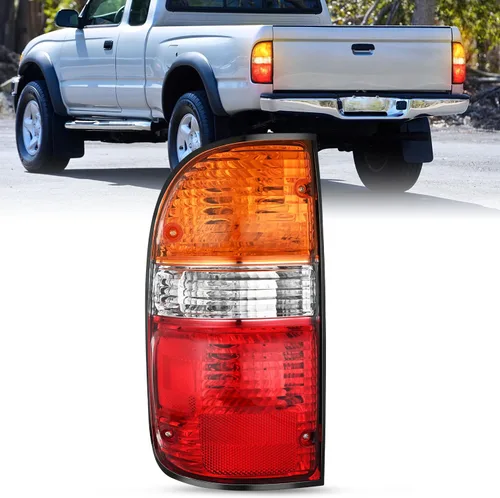Vista 14 de Nilight Combo de faros delanteros y luces traseras para Toyota Tacoma 2001 Carcasa negra + reflector ámbar con luz trasera