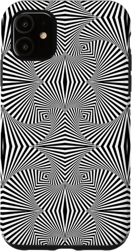 Vista 7 de Funda de arte óptico abstracto hipnotizante con diseño retorcido para iPhone 13