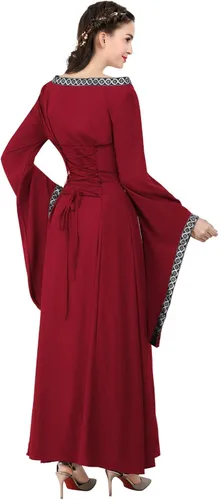 Vista 91 de Kranchungel - Vestidos renacentistas de estilo medieval/irlandés/campesino para mujer; disfraz de hada, para bailes