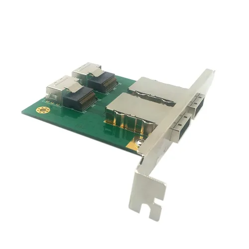Vista 4 de chenyang Mini SAS 2 SFF-8088 a 2 SFF-8087 HD adaptador convertidor de servidor de datos con soporte