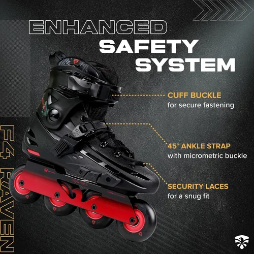 Vista 3 de Flying Eagle F4 Raven Freeskate - Patines en línea para adultos hombres, patines en línea de velocidad para hombres, patines en línea para hombres