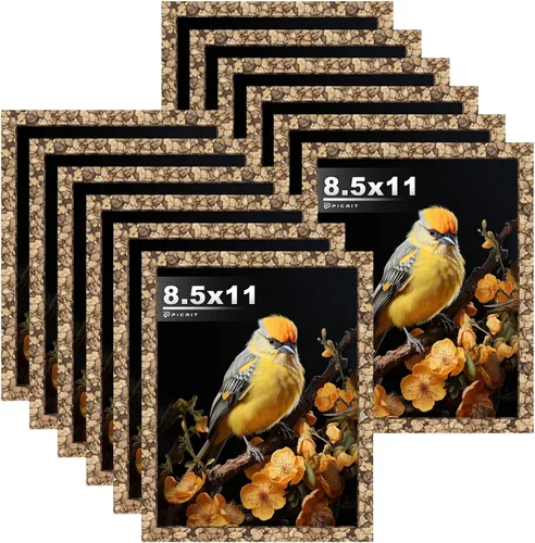 Vista 110 de Picrit - Juego de 12 portarretratos de 4 x 6 pulgadas, para fotos de 3.5 x 5 con paspartú o 4 x 6 pulgadas sin paspartú, marcos para colgar