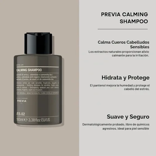 Vista 2 de PREVIA Extra Life - The Virtuous Scalp Ritual Calming Shampoo Calmante para cuero cabelludo sensible Extractos orgánicos de caléndula