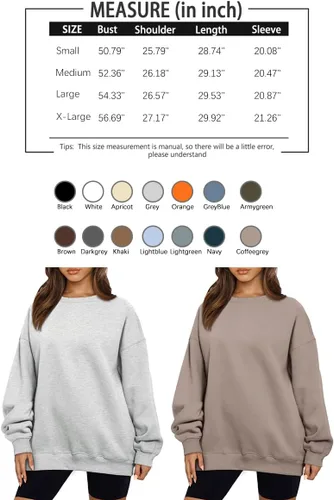 Vista 5 de AUTOMET Sudaderas con capucha para mujer, cuello redondo, suéteres de gran tamaño, informales, suaves, ropa de moda de otoño 2024