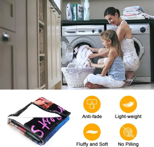 Vista 7 de Livole Manta personalizada con imagen, manta de franela personalizada, manta con foto personalizada con imagen y texto, manta personalizada, regalo