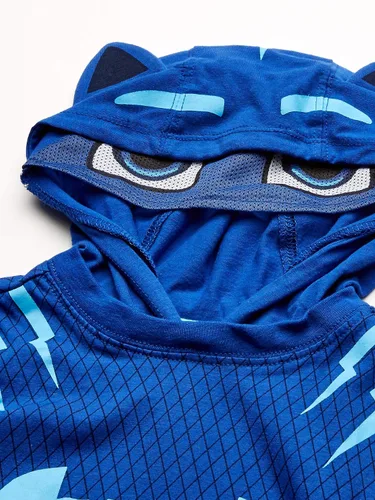Vista 4 de PJ Masks Boys' Gekko and Catboy Costume Hoodie Sweatshirt with Mesh Mask
