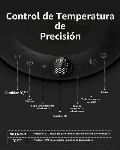 Vista 3 de INFOOD Hervidor eléctrico de cuello de cisne de 0.8L, control de temperatura preciso para café de goteo y té, ebullición rápida de agua de 1200W