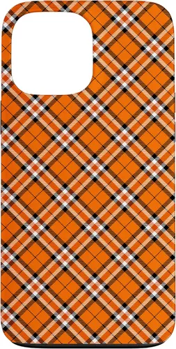 Vista 23 de iPhone 16 Vintage Orange Plaid Halloween Fall Autumn Pumpkins Case