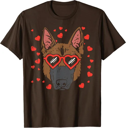 Vista 61 de Camiseta de regalo para perro con cara de pastor alemán, Negro, S