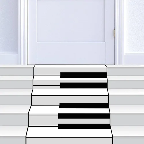 Vista 4 de Beistle Teclado de piano de tela de poliéster, pasillo de pasillo, entrada de fiesta musical para recaudación de fondos de música, conciertos