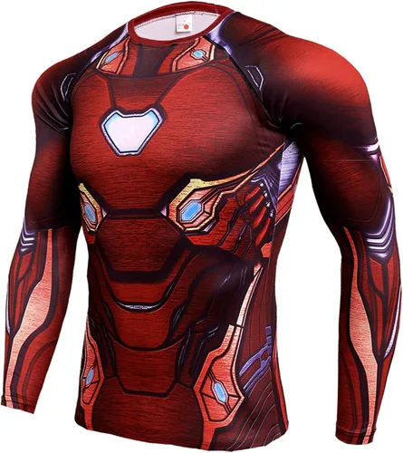 Vista 3 de DHYTOTP Camiseta deportiva elástica 3D Super Hero de secado rápido