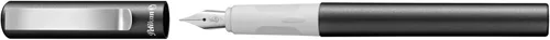 Vista 3 de Pelikan Pina Colada - Pluma estilográfica con cartucho de tinta estándar recargable para usuarios diestros e zurdos, color antracita, 1 unidad