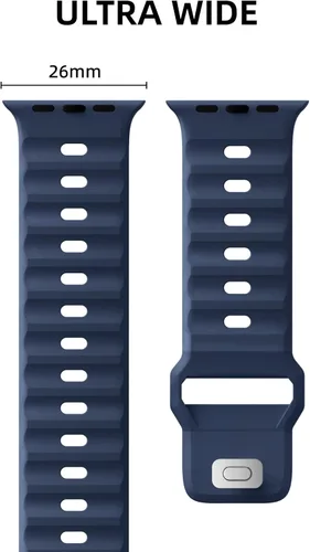 Vista 2 de Correa deportiva compatible con Apple Watch Ultra 2 Band de 1.929 in 1.811 in 1.772 in 1.732 in 1.654 in para hombres, correas de silicona suave