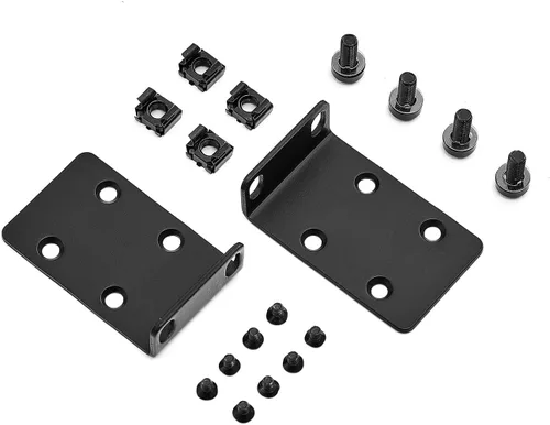 Vista 10 de MokerLink Oreja de montaje en rack ajustable para conmutadores de 17,3 pulgadas, compatible con conmutador de red HP/HPE/ProCurve/Aruba/OfficeConnect