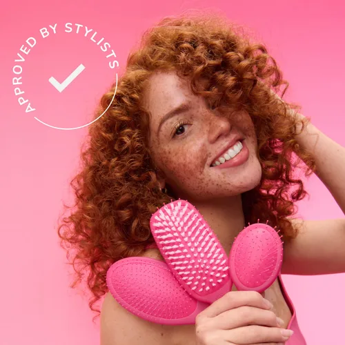 Vista 8 de Wet Brush Potenciador de Brillo, Aqua, Cerdas Naturales de Jabalí con Tecnología IntelliFlex Ultra-Suave, Deja el Cabello Brillante y Suave, Cepillo