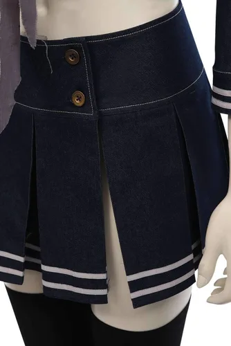 Vista 5 de Disfraz de muñeca para mujer, vestido de uniforme escolar para Halloween, trajes de cosplay con calcetines