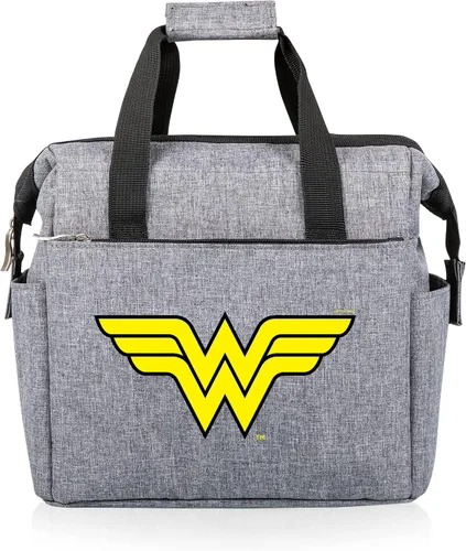 Vista 13 de PICNIC TIME DC Comics Batman Bat-Signal On The Go Bolsa de Almuerzo, Lonchera Enfriadora Suave, Bolsa de Almuerzo Aislada, (Negro)