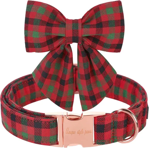 Vista 69 de Unique style paws - Collar para perros con corbatín, collar ajustable para perros y gatos, pequeño, mediano y grande