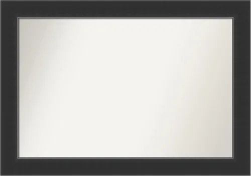 Vista 52 de Amanti Art Espejo personalizado, espejo de baño negro Astor, espejo de pared o espejo de tocador de baño sobre el fregadero (25 x 25 pulgadas)