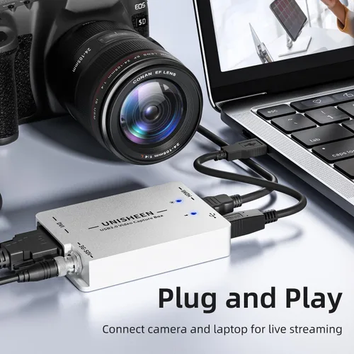 Vista 4 de Tarjeta de video HDMI de captura USB 3.0, transmisión en vivo y grabación, HDMI a USB Dongle Full HD 1080P Transmisión en vivo Video Game Grabber