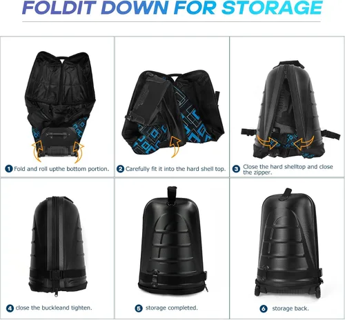 Vista 8 de Golf Travel Bags for Airlines with Reinforced Wheels, Hard Case Top and 1680D Heavy Duty Oxford Protect Golf Clubs, Lightweight and Easy to Use