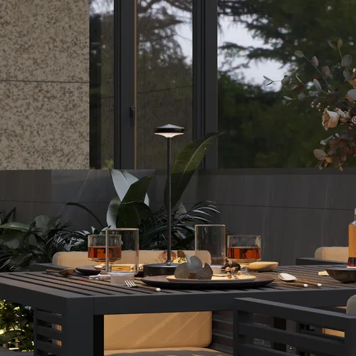 Vista 8 de Lámpara de mesa LED recargable inalámbrica, lámpara de mesa de 5000 mAh con tacto para exterior, lámpara de mesa portátil con batería, con función