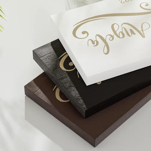 Vista 5 de Regalo de boda personalizado para recién casados, regalos para él, aniversario, placa de madera con nombre y fecha personalizados, letrero