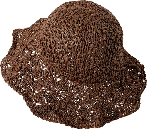 Vista 2 de Lanzom Womens Ladies Straw Hat Wide Brim Beach Sun Cap Foldable Large Floppy Braided Sun Hat for Travel