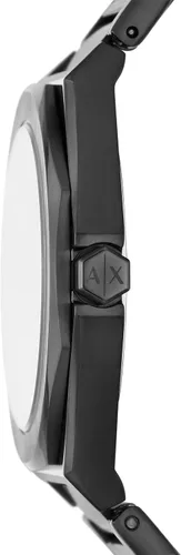 Vista 2 de AX Armani Exchange Reloj para mujer, reloj octogonal de tres manecillas para mujer con correa de acero inoxidable o silicona
