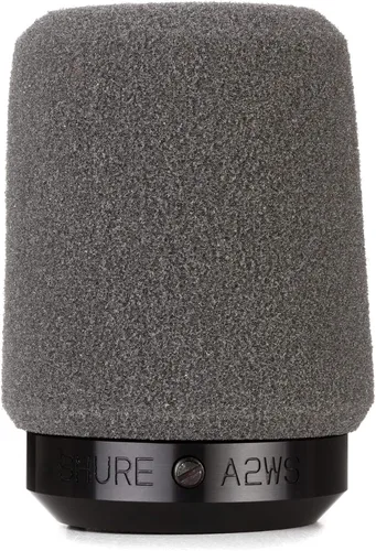 Vista 2 de Shure A2WS - Parabrisas de micrófono con bloqueo, reduce el aliento no deseado y el ruido del viento, color negro, compatible con micrófonos