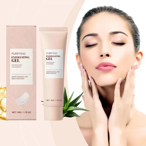 Vista 2 de Gel exfoliante para rostro y cuerpo, limpiador facial suave, gel natural para exfoliar, exfoliante facial de limpieza profunda, exfoliante