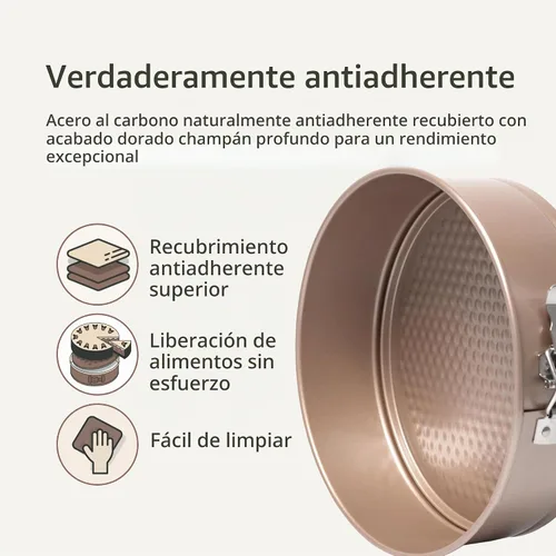 Vista 2 de HAPPIELS Molde desmontable antiadherente de 8 pulgadas, libre de PFOA y BPA