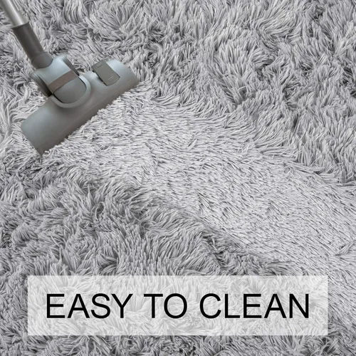 Vista 7 de Junovo - Alfombra de felpa ultra suave lavable, antideslizante, ovalada para guardería, dormitorio de niños y decoración del hogar (2x5 pies, gris)