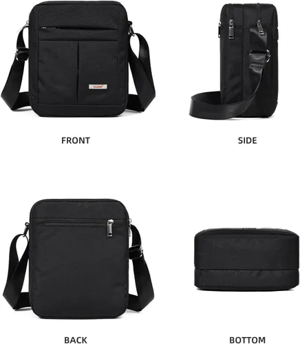 Vista 9 de KL928 Bolsa de mensajero para hombre – Bolso cruzado de hombro, bolsa de viaje para hombre, bolso casual para trabajo y negocios