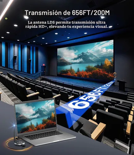 Vista 5 de AIMIBO Extensor HDMI inalámbrico con múltiples receptores 1X4, transmisor y receptor inalámbrico HDMI 5G, transmisión de video y audio de 1080P a