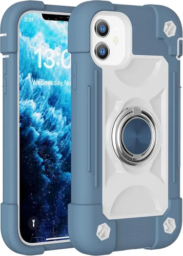 Vista 34 de MARKILL Funda compatible con iPhone Air de 6.5 pulgadas 2025 con soporte de anillo giratorio de 360 grados, protección contra caídas de grado